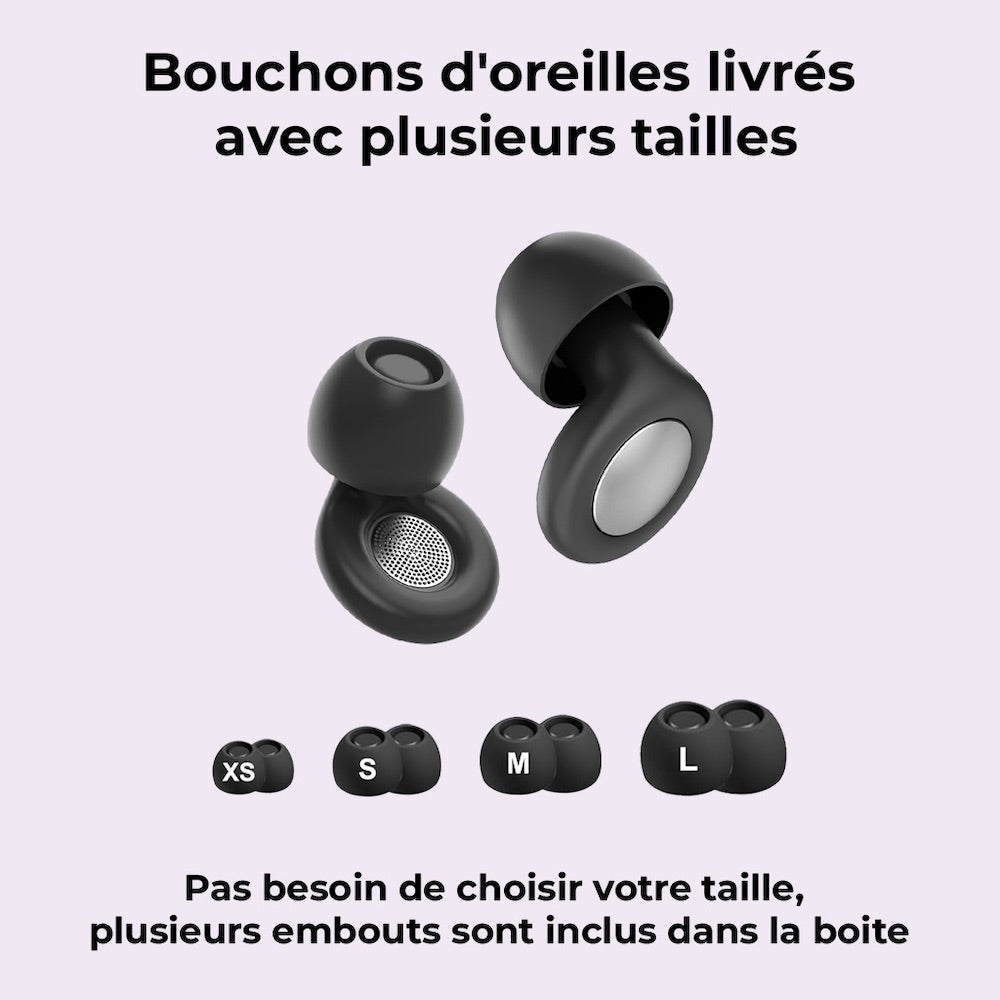 Bouchons d'Oreilles Anti Bruit - PurePause V2 + Boitier offert