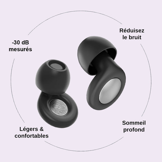 Bouchons d'Oreilles Anti Bruit - PurePause V2 + Boitier offert