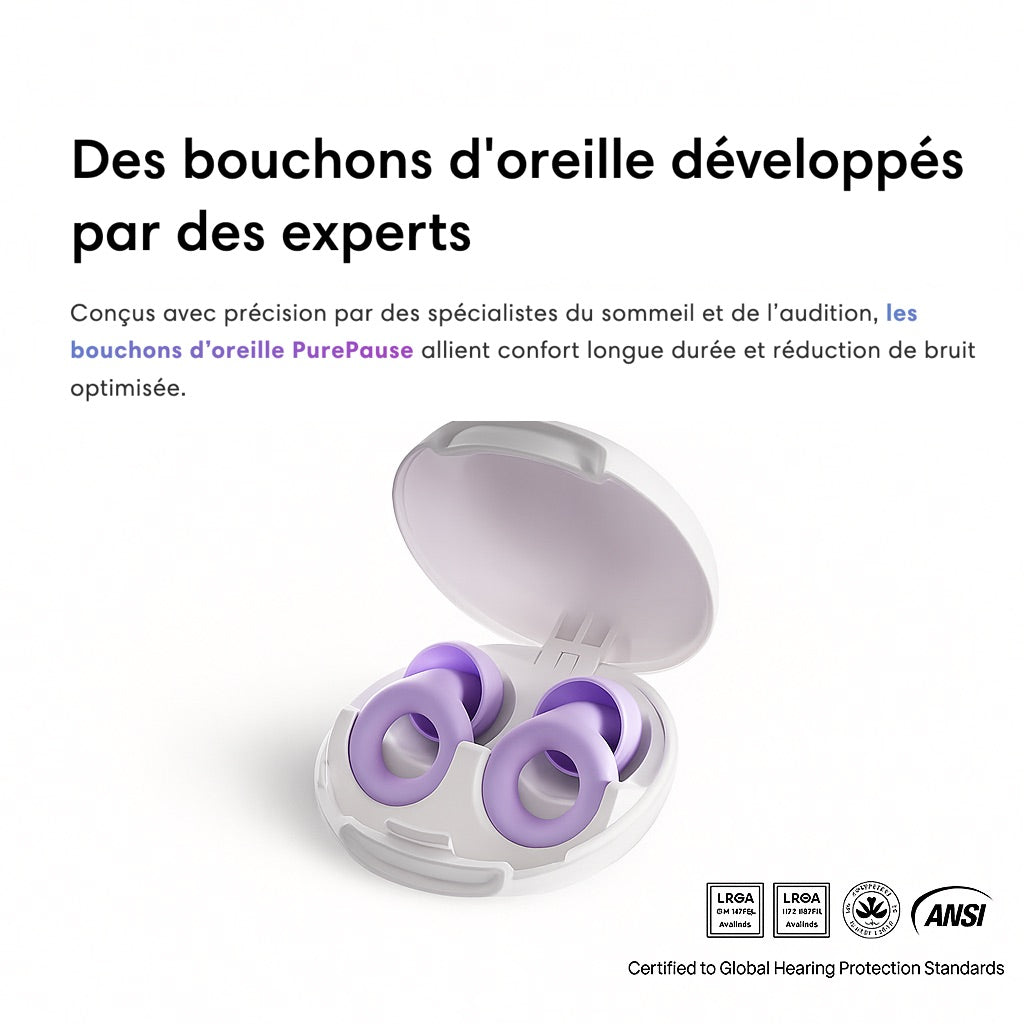 Bouchons d'oreilles PurePause V1 + Boitier offert